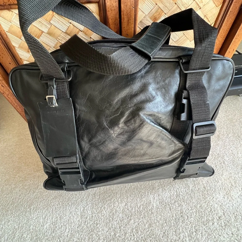 Porsche Design Black Calfskin Laptop Duffle Bag Excellent Condition
